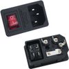 JJHXSM 2PCS 15A 250V Rocker Switch Power Socket Input Module Plug 5A Fuse Switch for CNC Controller Box Computer Chassis Instrument Counters Power Distribution Control