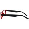 UV Reader Rubberized Red Black Reading Glasses Mens Womens Spring Hinges UVR033 +3.00