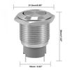 uxcell® Momentary Metal Push Button Switch 16mm Mounting Dia 2A SPST 1NO 2 Terminals