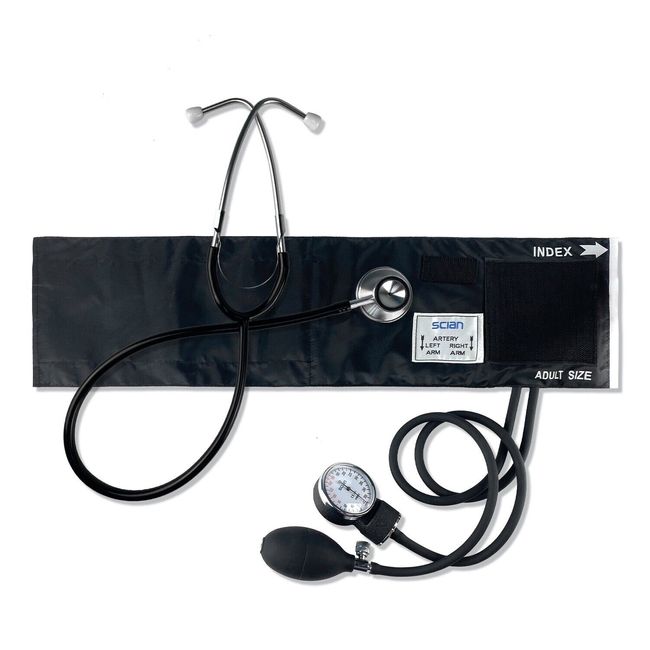 SCIAN Aneroid Sphygmomanometer Stethoscope BP Cuff Kit Manual Blood Pressure