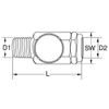 KS Tools 515.3365 1/4" Brass pneumatic regulator, 11x13mm