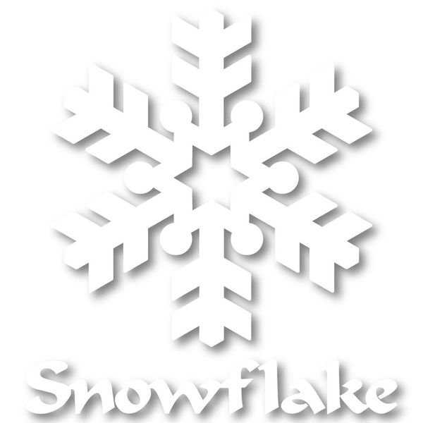 nc-smile Snowflake Window Glass Car Cutting Sticker B (White)