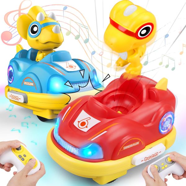 Britik Remote Control Car Toys for Kids 3 4 5 6 Year Old Boy, RC Bumper Cars Race Cars for Kids Ages 3-5 Rechargeable Remote Control Car Toddler Boys Toys Age 3-4 Xmas Birthday Gifts for 3-8 Year Old