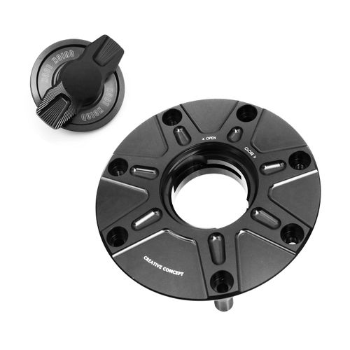 MC MOTOPARTS NIMBLE Black CNC 1/4 Quick Lock Fuel Cap Compatible with CBR 600 F4I F4 F3 F2 1991-2008
