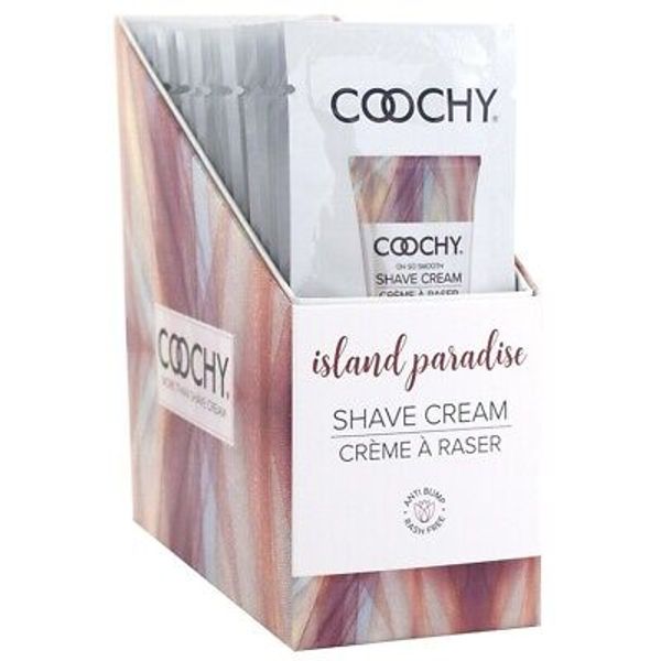 Coochy Shave Cream-Island Paradise Conditioner & Moisturizing 15ml Display of 24