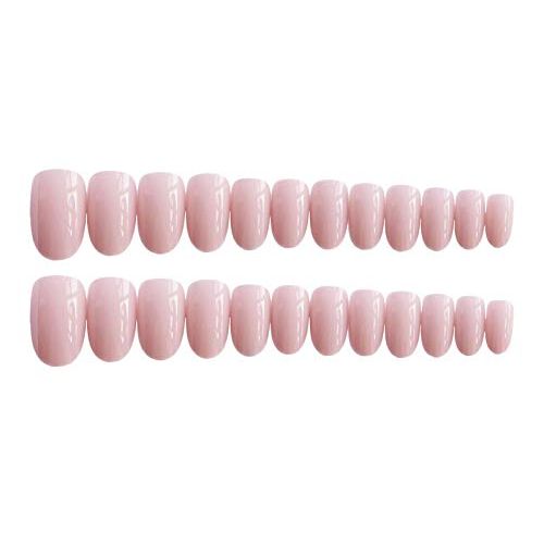 24 Pieces Cute Elegant Nail Plain Kimono Nail with Double Sided Adhesive Tape, Pale Pink Popular Products for Adult Forms, Weddings, Halloween, After-Party Etc.