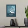 Navy Minimal City Map of Phoenix Wall Decal, Phoenix Artwork