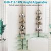 4 Shelves Rustproof Corner Shower Tension Pole Rack Shampoo Storage Organizer