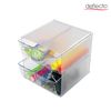 Deflecto 4 Drawer Cube Desktop Storage Solution - Multipack of 6