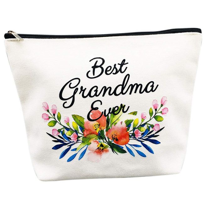 Charmoly Grandma Gifts Best Grandma Ever Makeup Bag Mother's Day Gifts Grandmother Birthday Gifts Nana Gift for Mom from Granddaughter