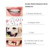 Orthodontic Toothbrush Double-Ended Interspace Brush Tiny Small Soft Trim Head and Flat Head End Tuft Toothbrush for Braces and Teeth Detail Cleaning, 4 Pieces (4 Colors B)