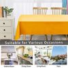 DWCN Table Cloth Wipeable Tablecloths Wipe Clean Tablecloth Rectangular Yellow Table Cloth 130x180cm(51x71in) Water Resistant Tablecloth Polyester