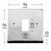ElekTek Light Switch Cover Plate Conversion Single Victorian Chrome