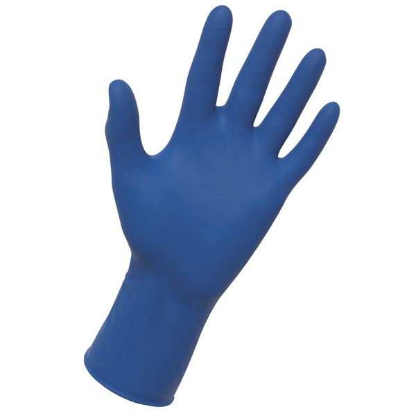 SAS Safety 6604 Thickster X-Large Textured Exam Grade Latex Gloves, Blue