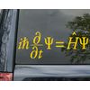 Schrodinger's Theory Formula Vinyl Decal - Mathematical Equation - Die Cut Decal
