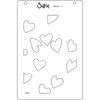 Sizzix Layered Stencils-Mark Making Hearts, White, One Size
