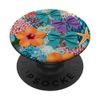 Preppy Beachy Blue Collage with Bows PopSockets Adhesive PopGrip