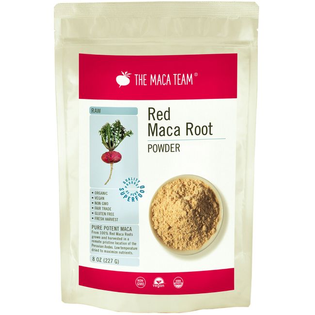 Raw Organic Red Maca Powder - Fresh Harvest From Peru - 8 oz 25 servings