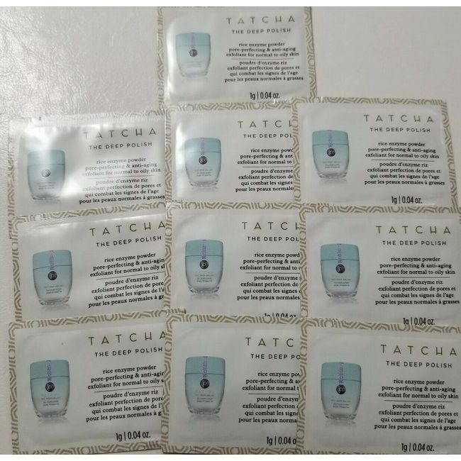 Tatcha Skin Care Packets The Deep Polish Rice Enzyme Powder Packet 10 CT .04 OZ