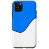 iPhone 11 Pro Max GEOMETRIC TWO TONE WAVE PATTERN AZURE BLUE AND WHITE Case