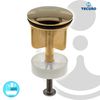 tecuro Gold-Plated Eccentric Drain Plug, Brass, 40 mm