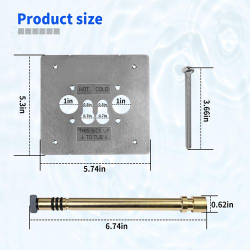R4700-FL Faucet Rough-In Valve Floor-Mount,Fits Freestanding Tub Fillers/single-hole, Rough-in Valve Replace Kit,Max Deck Thickness 2.5 inches,Sweat rough-in size 0.5 inch