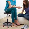 Swivel Shop Seat with Tool Tray Rolling Stool with Wheels For Garage Workshop