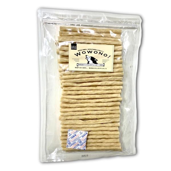 Wowono! Domestic Additive-Free Dental Sticks, Value Pack, 7.1 oz (200 g) (Approx. 50 Pieces), Dogs, Treats, Gum Sticks