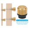 PATIKIL 1 Inch Dia. Cabinet Knobs, 10pcs Knurled Drawer Round Pulls Handle Solid Hardware for Dresser Wardrobe Kitchen Cupboard, Black/Gold