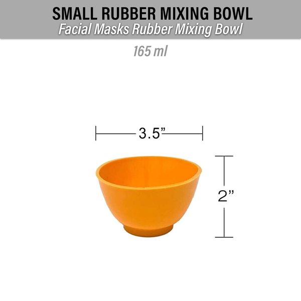 SMALL Rubber Mixing Bowl Spa Facial Mask Flexible, Pumpkin (AB1031ORx1)