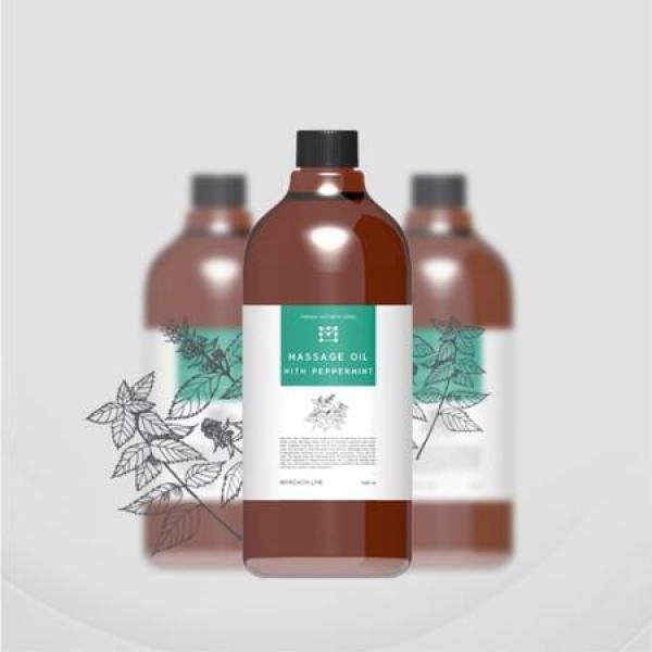 Extra large capacity peppermint massage oil vegetable 1000ml_MC