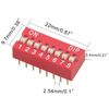 20pcs 8 Dip Switches, 2 Row Slide Type Switch 2.54mm PCB On-Off Toggle Switch for Circuit, Breadboard