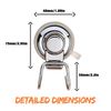 Boxonly Suction Cup Hooks for Bathroom and Kitchen - Rustproof Vacuum Stainless Steel Double Hooks (1 Pack)