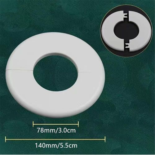 2 pcs Wall Split Flange Self-Adhesive tape Round Escutcheon Various pipes Plate Cover for Water Pipe Faucet Decoration Accessories (75in/3.0)