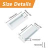 MOROBOR 4PCS Rectangular Recessed Concealed Handle, Embedded Design Sliding Door Handle with Screws, Stainless Steel Cabinet Pulls for Wardrobe Drawer Pulls (White)