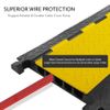 Pyle Cable Protector Cover Ramp-Cord/Wire Safely (Five Channel Extra Wide Style)