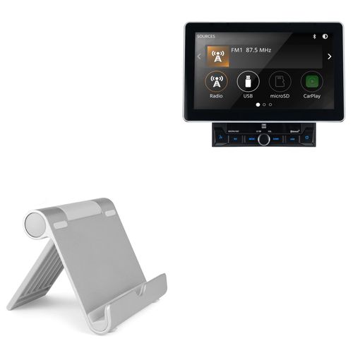 BoxWave Stand and Mount Compatible with Dual Electronics XDCPA11BT - VersaView Aluminum Stand, Portable, Multi Angle Viewing Sturdy