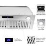 30 inch Built in Range Hood 800CFM Insert Cook Fan Kitchen Stove Touch Control