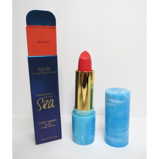 TARTE RAINFOREST OF THE SEA COLOR SPLASH LIPSTICK - CHA-CHA 0.12 OZ BOXED