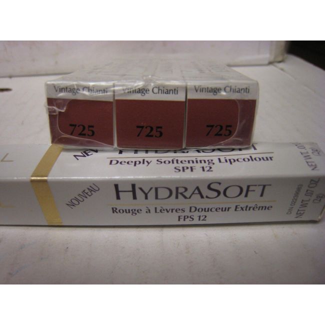 3 Loreal HydraSoft Deeply Softening Lip colour SPF 12  725 VINTAGE CHIANTI .07oz