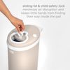 Stylish Taupe Diaper Disposal Solution - Odor-Locking Steel Pail, Easy Clean