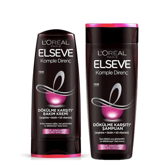 L'Oréal Paris Elseve Arginine Direnç X3 Dökülme Karşıtı Şampuan + Bakım Kremi Seti (2x360 ml)