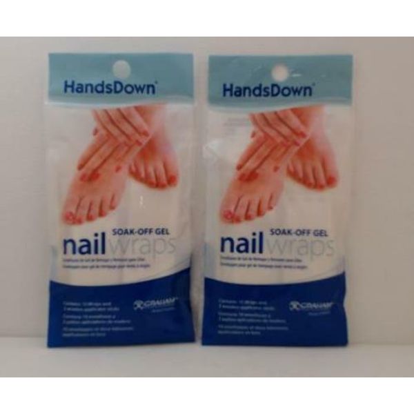 2x Handsdown Soak-Off Gel Nail Wraps = 20 Count - Brand New