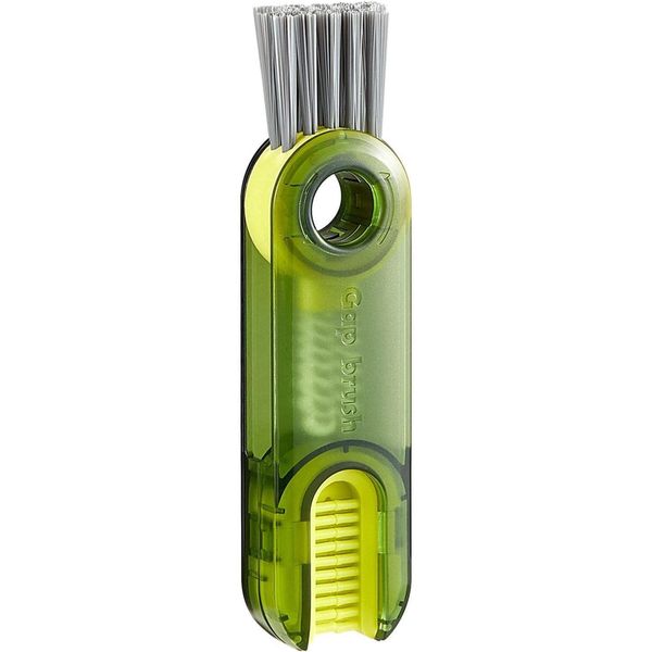 Cup Lid Cleaning Brush,3 In 1 Tiny Bottle Cup Lid Detail Brush,Portable Silicone Bottle Cleaning Brush,Multi-Functional Nursing Bottle Cups Brush, Portable Bottle Cleaning Brush Coffee Machine