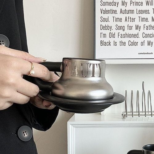 EartAura Novelties Coffee Mugs， Ceramic Coffee cup and saucer ，funny coffee cups，Creative Holiday & Birthday Gifts for Women
