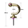 SENGLIDA Curtain Tieback Hooks, 2 Pack, Gold, Metal, Brushed Finish