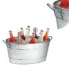 Table Craft Galvanized Oval Beverage Tub, 19 X 14 X 9 -Inch