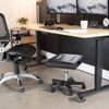 VIVO Black 2-in-1 Ergonomic Footrest, Height Adjustable Desk Stool