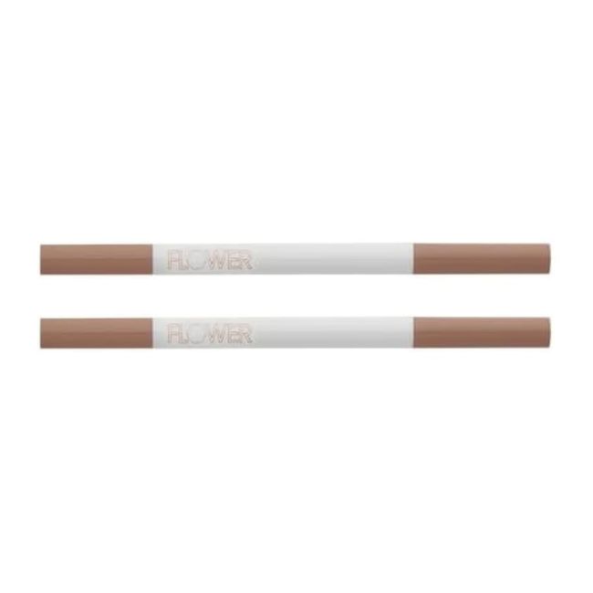 FLOWER Beauty The Skinny Microbrow Eyebrow Pencil | Shea Butter Formula To Nourish Brows | Ultra-Slim 1.5mm Pencil Creates Fine, Hair-Like Strokes For Natural-Looking Filled-In Eyebrows - Blonde (Pack of 2)