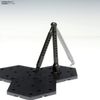 Bandai Spirits Action Base 5, Model Figure Stand, Black, Clear Plastic Model